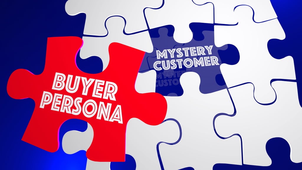 graphic showing a jigsaw puzzle with the words buyer persona for a story about how to plan a website