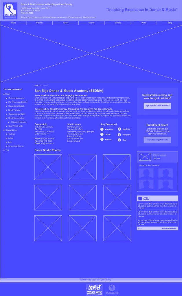 SEDMA Wireframe 