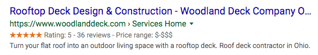 contractor seo review snippet