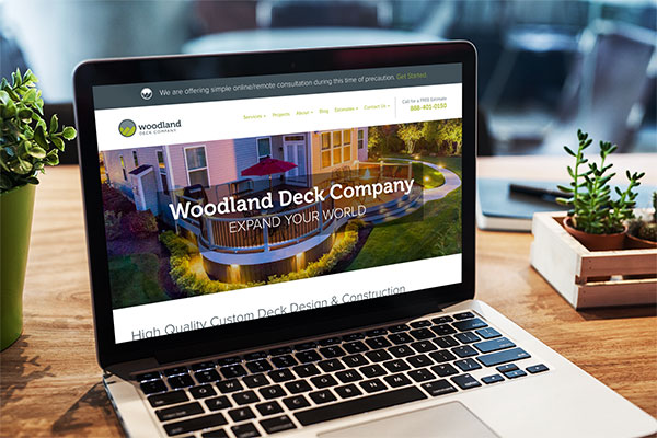 deck builder marketing website