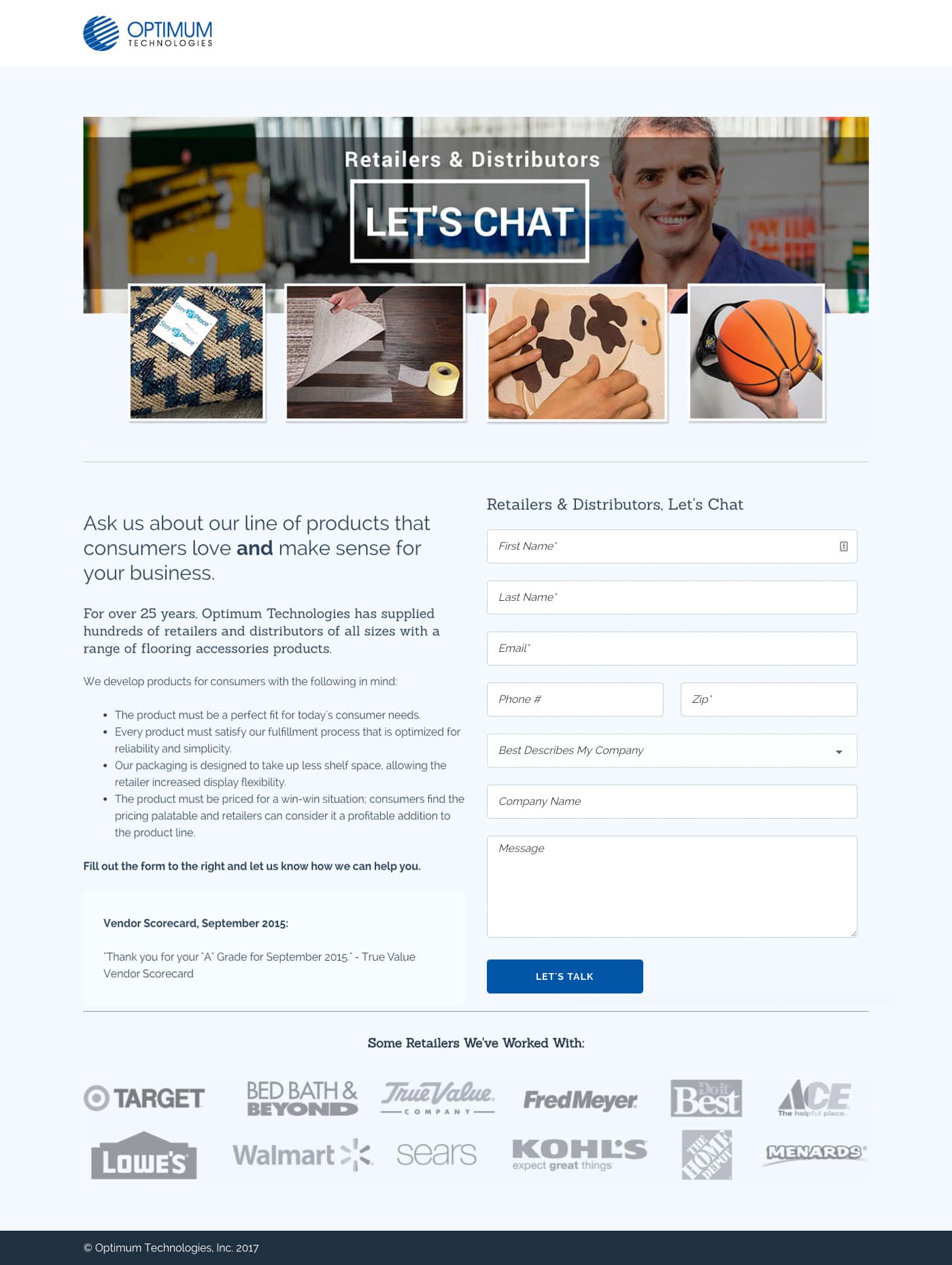 manufacturing-web design landing page design