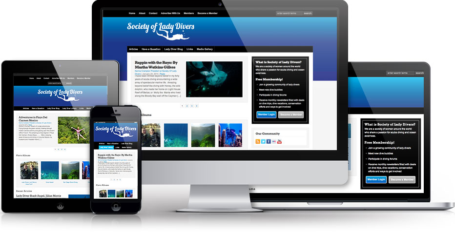 wordpress-membership-scuba-web-design